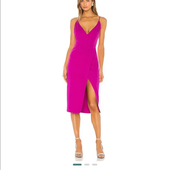 Lovers + Friends Dresses & Skirts - Fuschia/ Electric Purple midi dress by LOVERS + FRIENDS on Revolve
